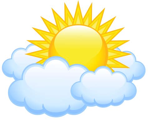 sun and cloud clipart|More.